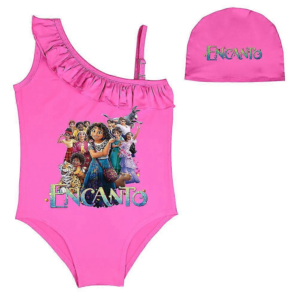 3-8 Years Kid Girl Encanto Swimwear One-piece Summer Beach Swimsuit