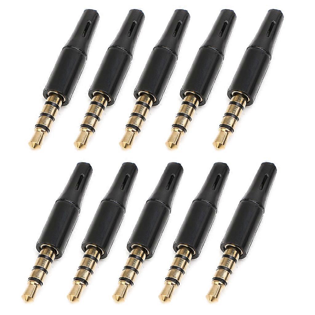 10PCS 3.5mm 4 Pole Stereo Headset Plug Jack Outlet Adaptor Connector