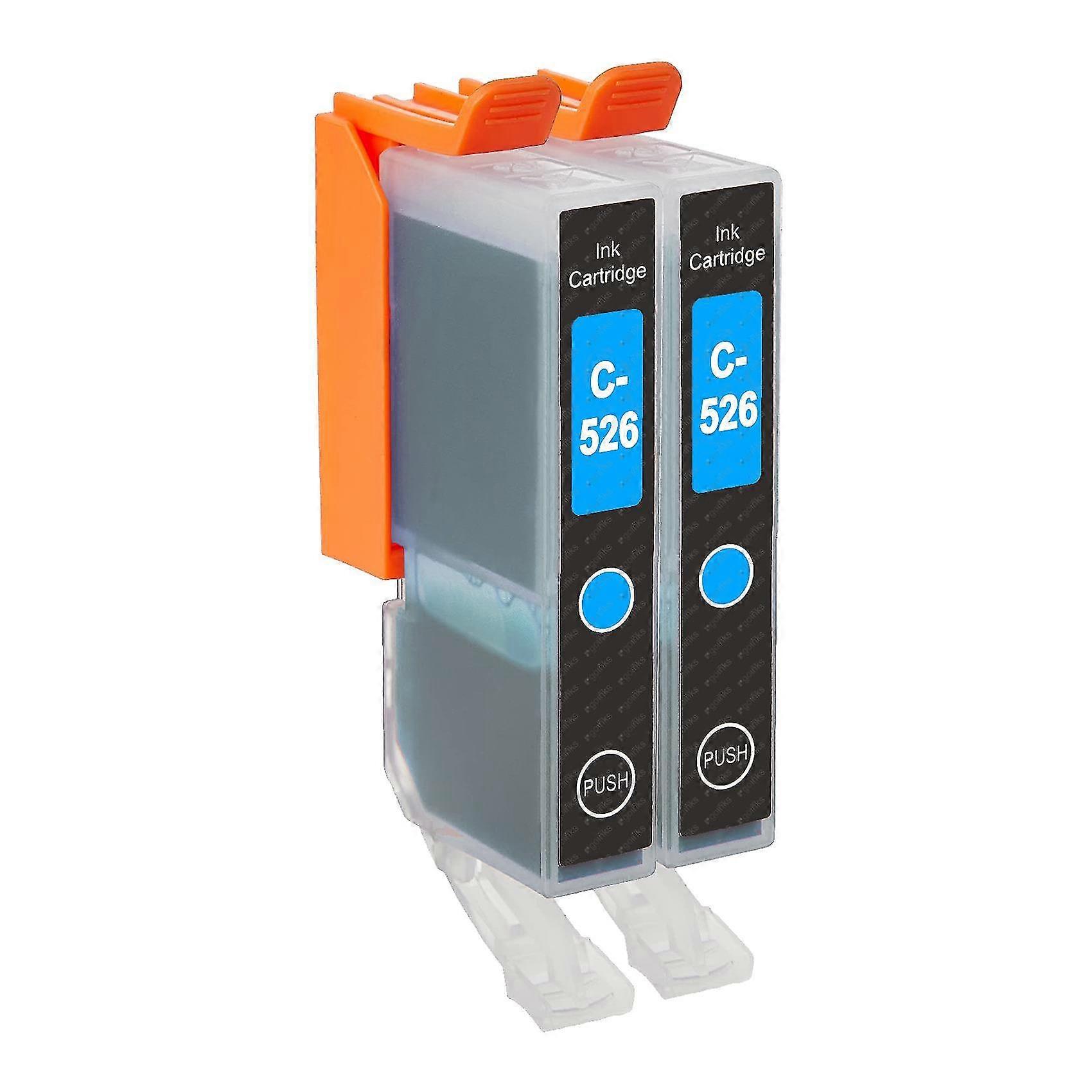2 Cyan Ink Cartridges to replace Canon CLI-526C Compatible/non-OEM from Go Inks