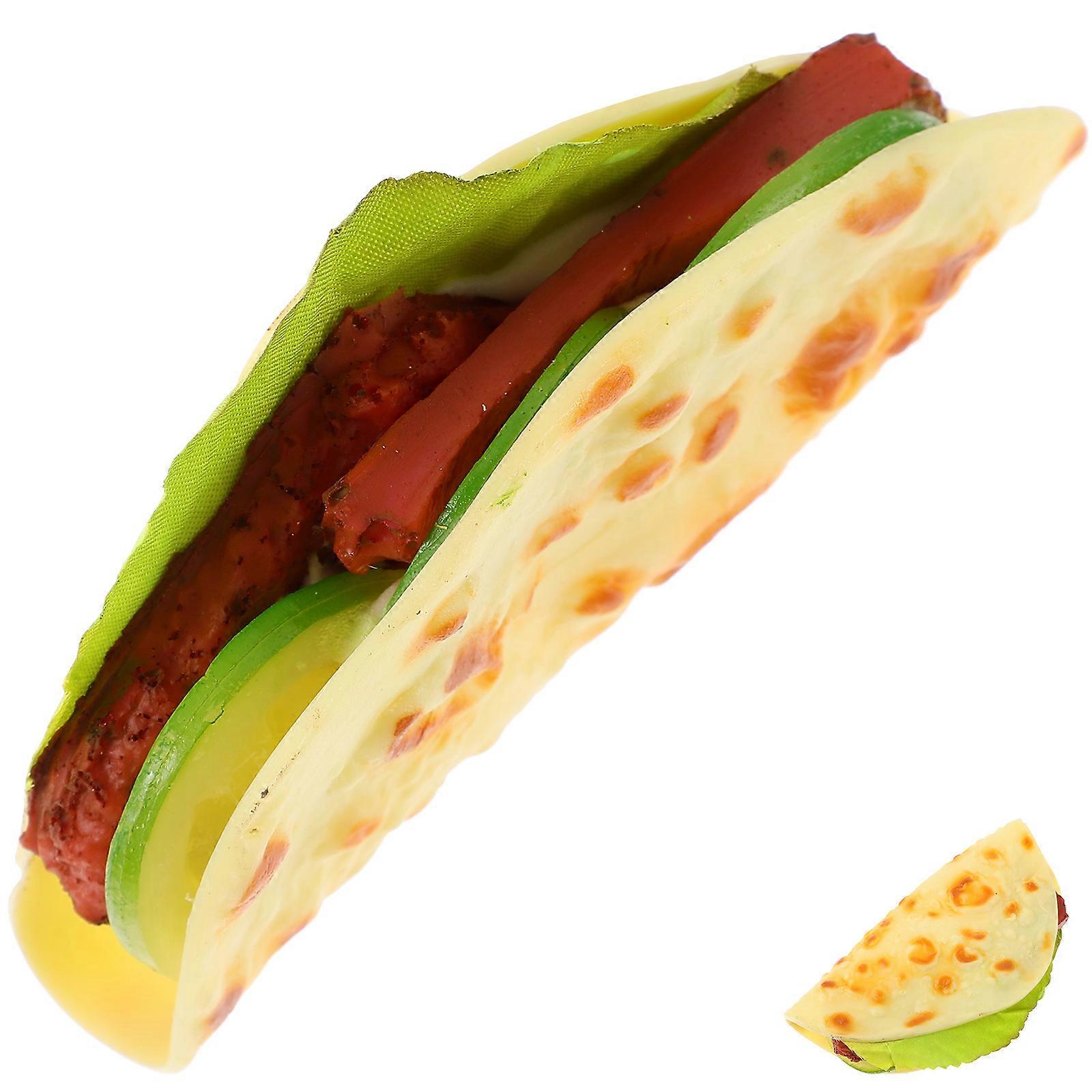 Realistic Pancake Simulation Taco Fake Burrito Dessert Model for Decoration Display Prop