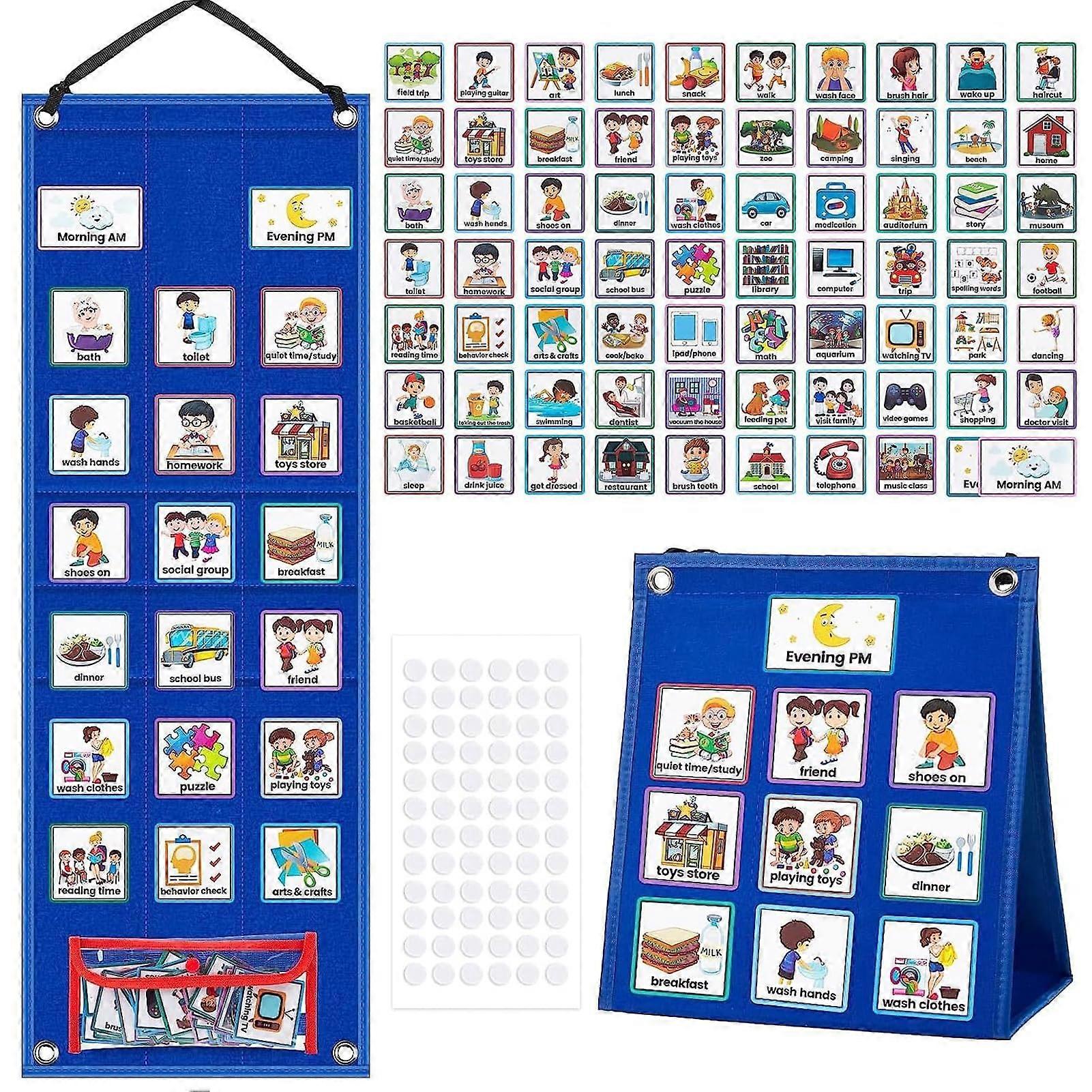 子供の視覚時間割、70 PCS Pecsカードを持つ子供のための毎日のルーチンチャート