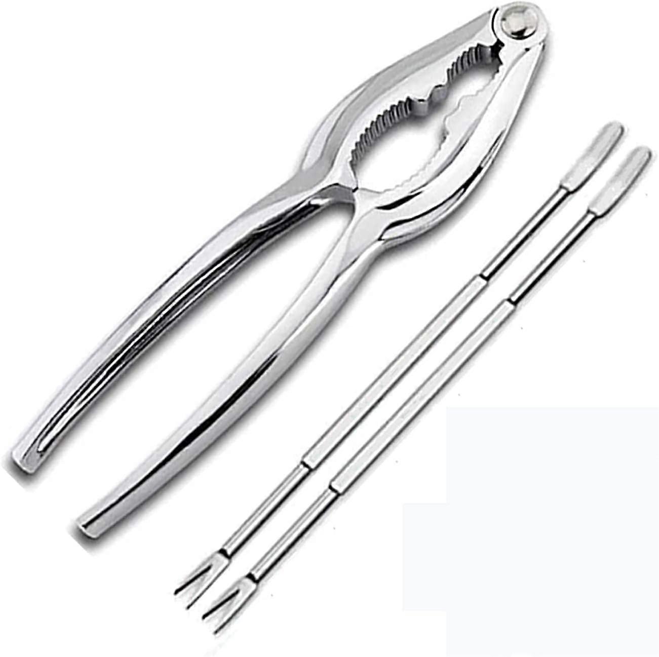 Crab Tongs Tool Set with Nutcracker and Forks (3 pieces)
