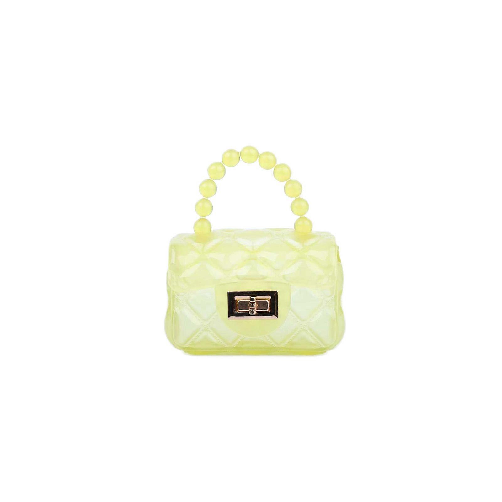 Piccole Ragazze Mini Jelly Purse Candy Color Trasparente Piccola Borsa A Tracolla Carino Principessa Borse con Manico di Perla