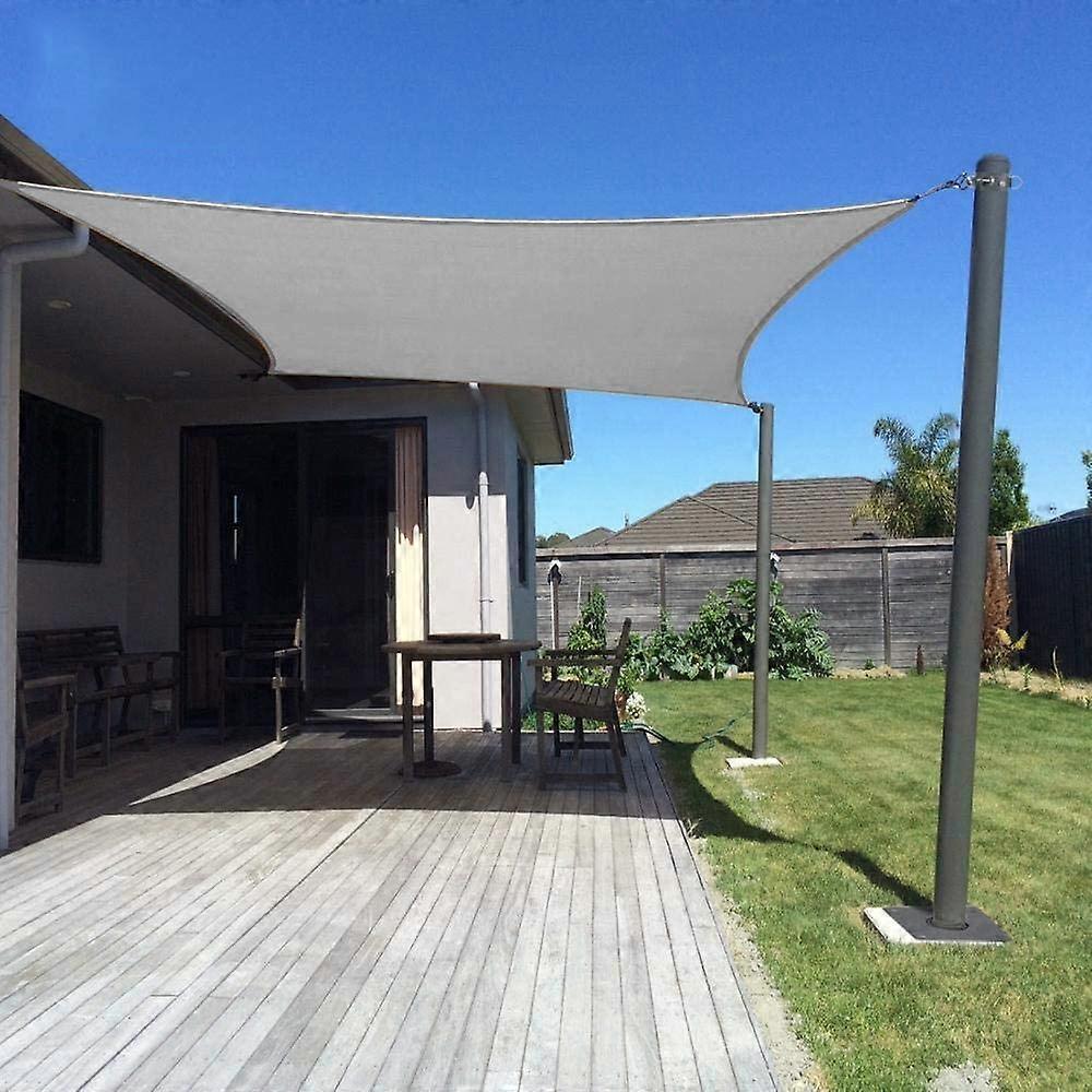 Awning Sun protection set including fastening ropes Rectangular water-repellent polyester impregnate