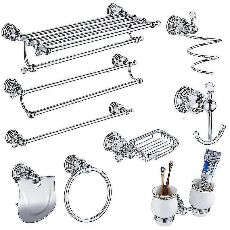 Naiwang Clear Bath Accessories Sets Silver Ed Bath Products Bath Ware Sets Jk6