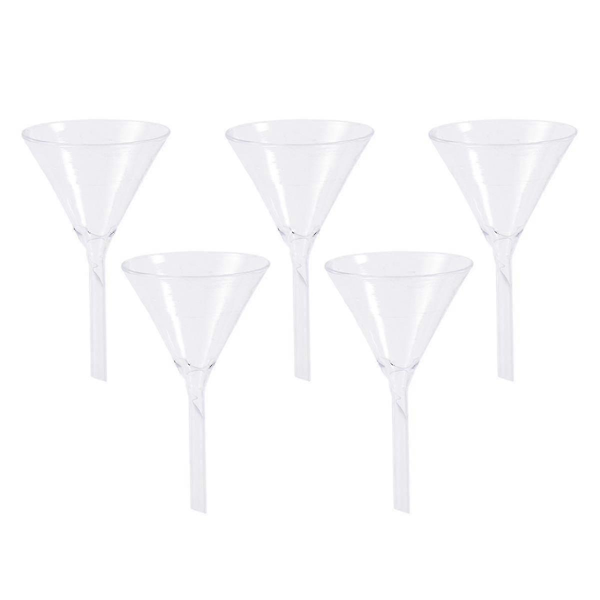 5pcs Glassware Labware Analytical Chemistry Feeding Funnel Liquid Or Solid Triangle Funnel Thick High Temperature Resistant Tool 40mm