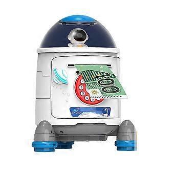 Rocket Piggy Bank Wachtwoord Leuke Coin Bank Intelligente Voice Herinnering voor Kinderen Jongens Meisjes Wit