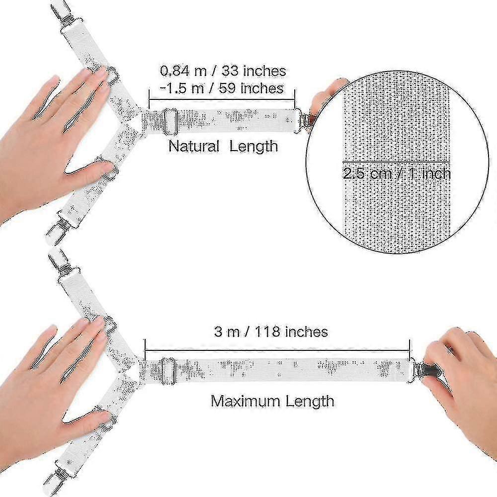 Adjustable Bed Sheet Tensioner, Elastic Bed Sheet Tensioner
