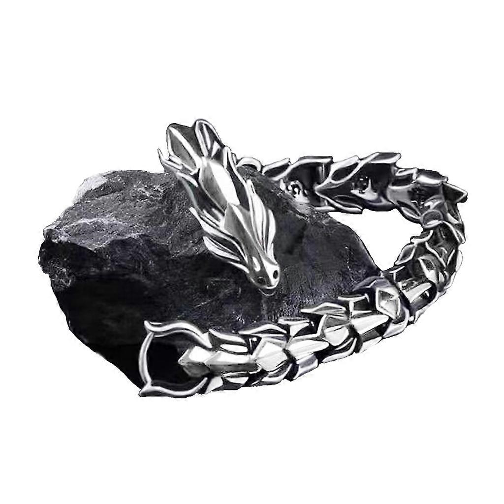 Retro Style Dragon Link Chain Bracelet Spring Hook Clasp Wristband Gothic Style