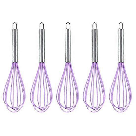 1/5 יחידות סיליקון להקציף ידית נירוסטה בטוח למדיח כלים עיצוב ארגונומי עם חור תלוי מקצף ביצים