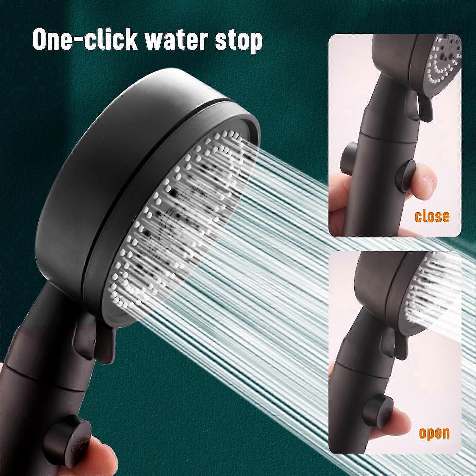 5-Mode High Pressure Shower Head with Water Saving Button