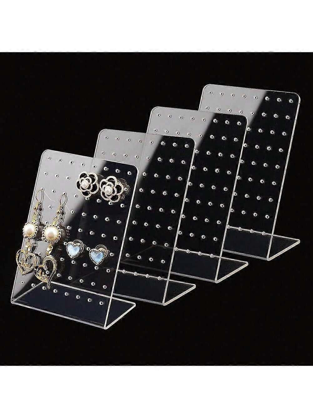 72 Holes Acrylic Earring Holder Organizer Earring Organizer 1/2/3pcs Clear Ear Studs Jewelry Storage Display Rack Showcase Earrings Display Stand Earr