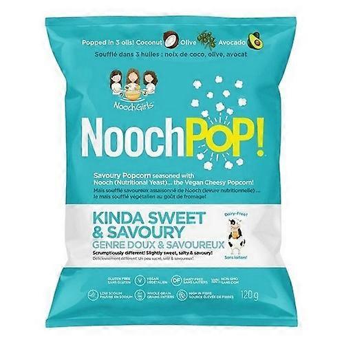 NoochPOP Kinda makea ja suolainen premium-popcorn ravintohiivalla, 120 grammaa (kotelo 12)