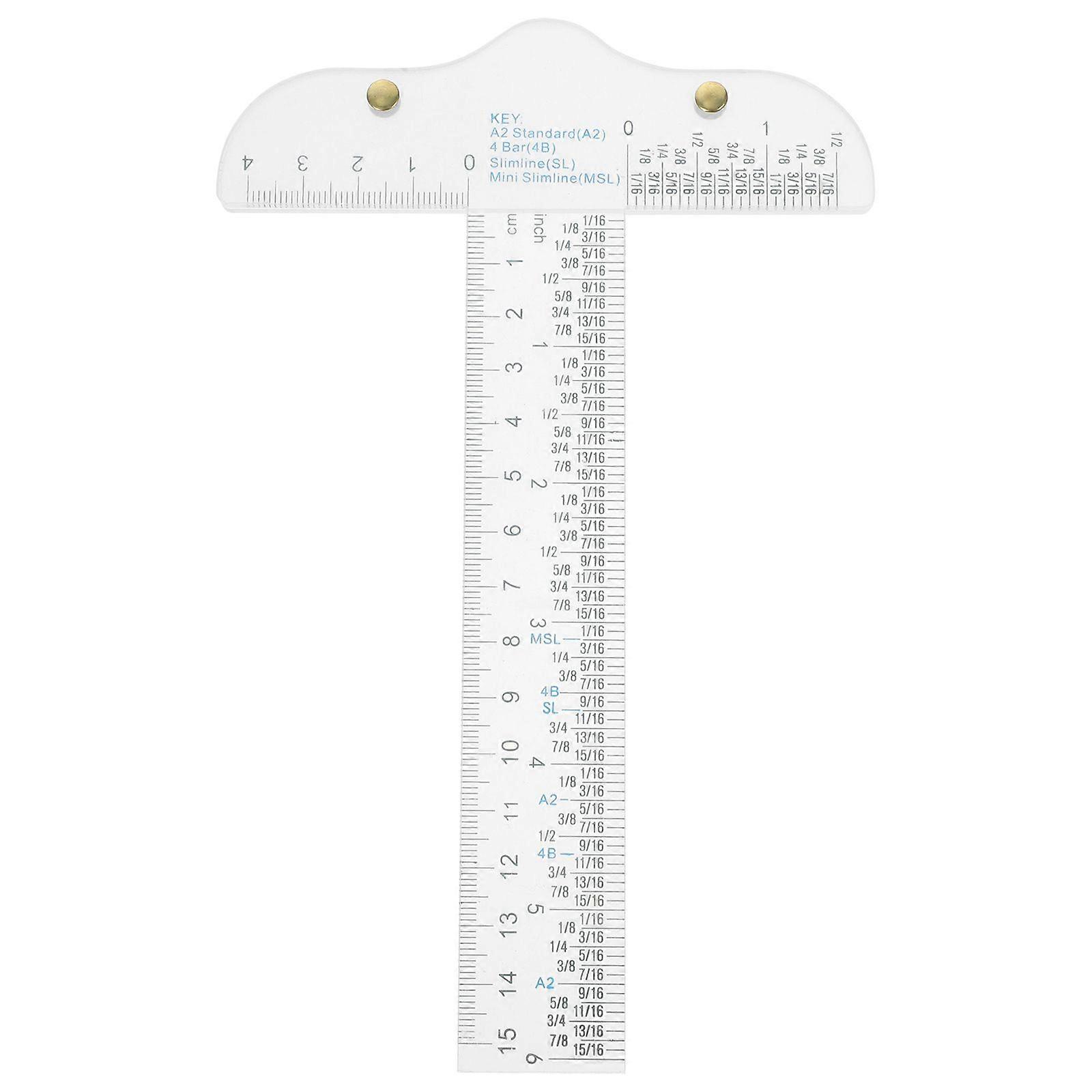 T Shape Ruler Transparent Sewing Ruler Plastic Measuring Ruler Measuring Tool