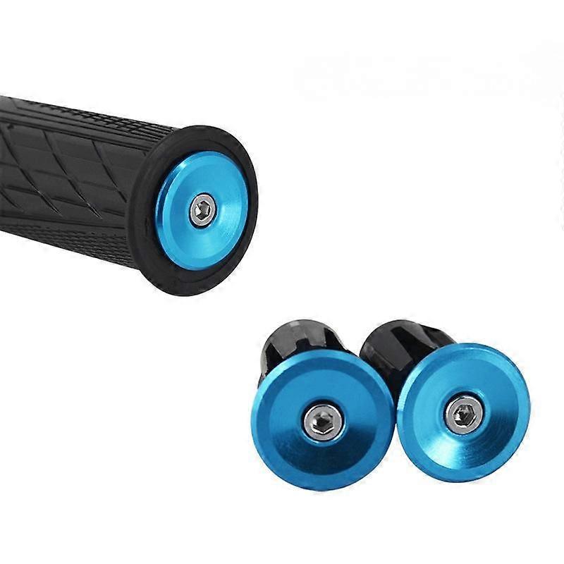 Bicycle handle plug sleeve plug mountain bike expansion lock plug bicycle handle plug accessories (blue 23.3mm, a pair)