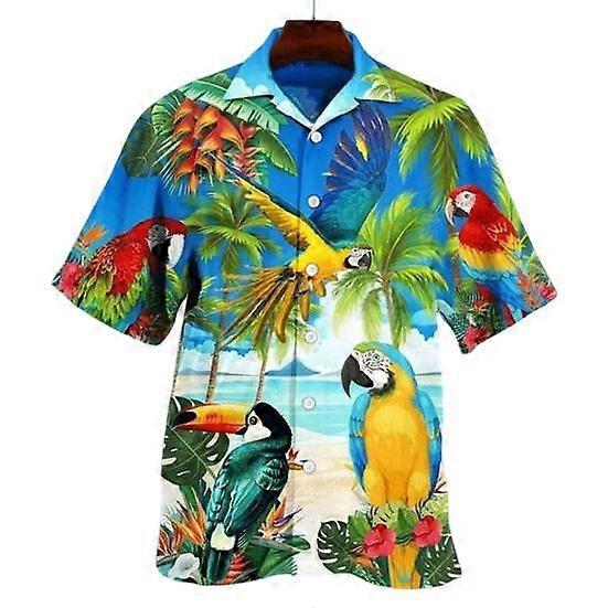 Módní Havajská košile Otočný límec Všestranný Tenké Pánské Tropické listy Tisk Ležérní Dovolená Denní Oděv
