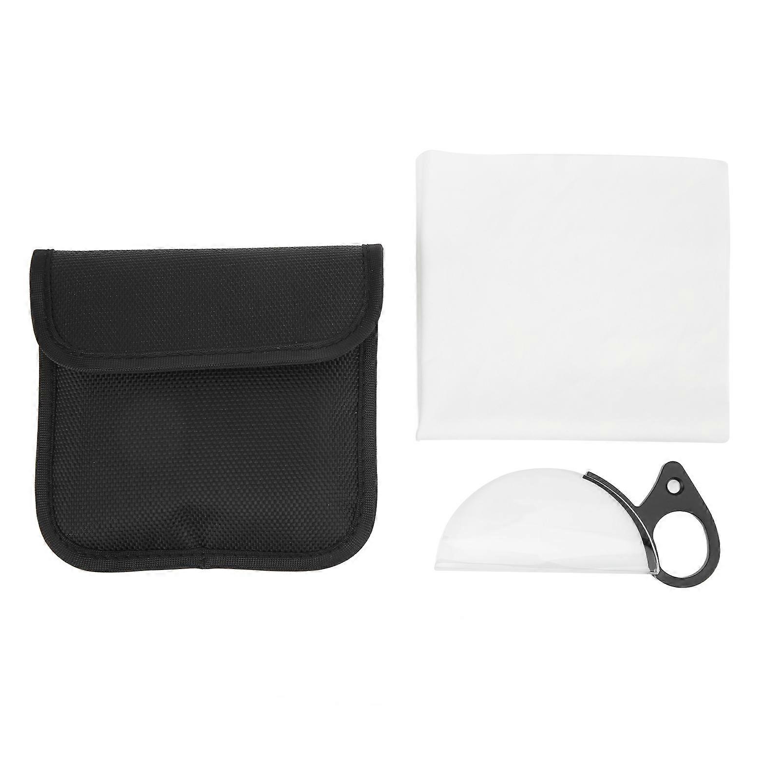80mm Camera Lens Prism Optical Glass Handheld Special Effect Filter Half Moon Photography Accessories