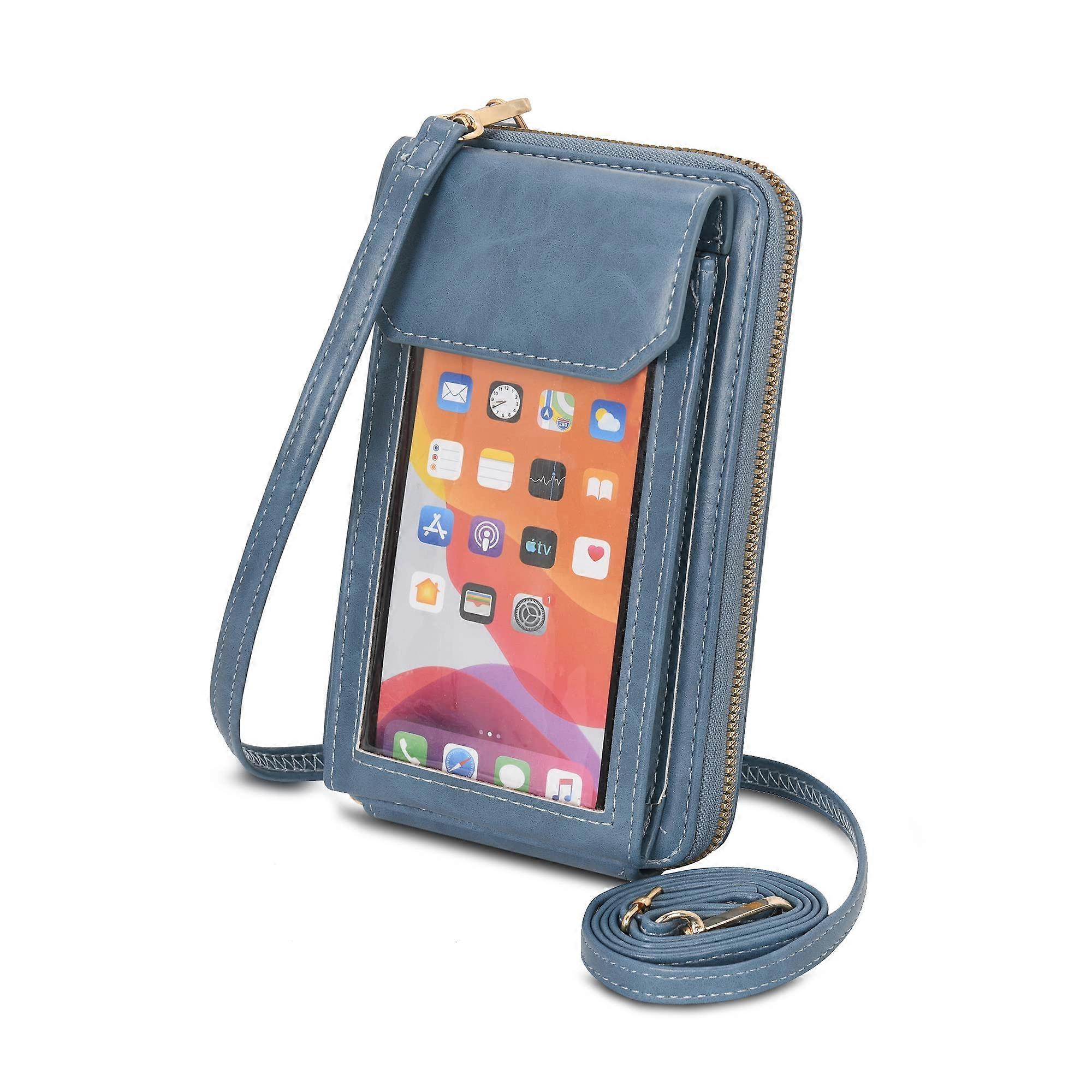 Multifunctional Transparent Touch Screen Phone Bag for Crossbody Use, Waterproof, Adjustable Strap, Compatible with Most Smartphones