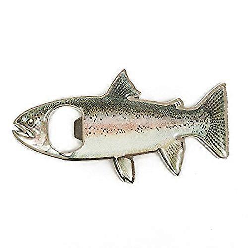 Rainbow Trout Bottle Opener with Fish Shape Design, Magnetic Fridge Attachment, Durable Metal, Kitchen Accessory