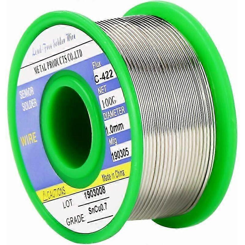 Solder Wire,1.0mm Soldering Wire for Soldering,Sn 99.3% Cu 0.7% Lead Free Solder Wire with Rosin Core,for Electrical Soldering(100g)
