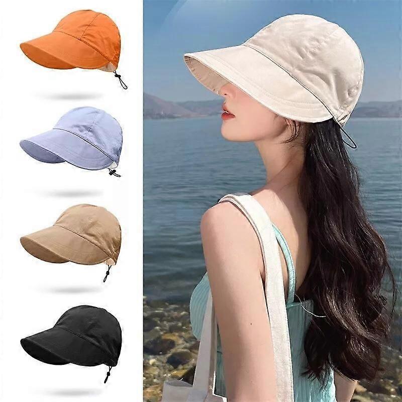 Women Summer Wide Brim Foldable Hat Ladies Anti-UV Beach Sun Visor Cap