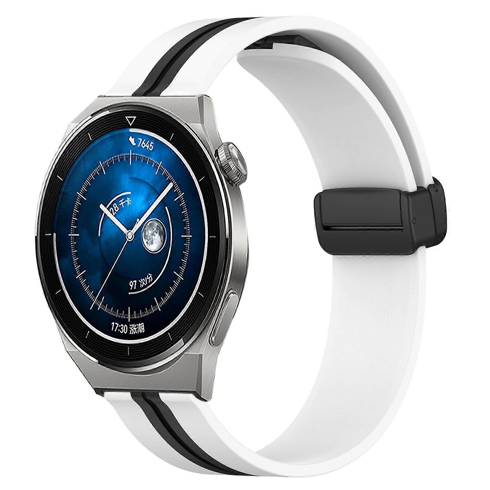 Til Huawei Watch GT3 Pro 46mm 22mm Folde Magnetisk Lås Silikone Urrem