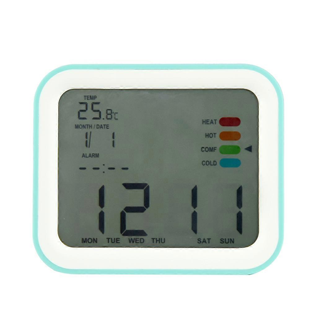Electronic LCD Digital Alarm Clock With Temperature Display Date Display Calendar Desktop Clock