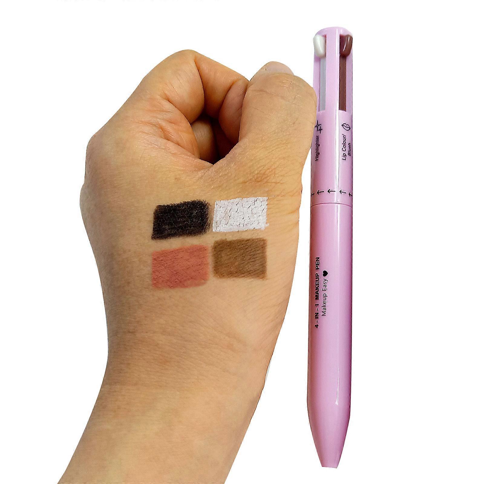 4 in 1 Makeup Pen Eye Liner Brow Liner Lip Liner Highlighter All-in-One Multi-Functional Portable Travel Makeup Pencil 03