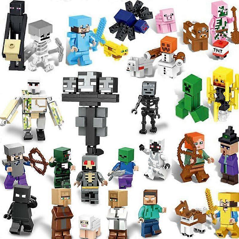 29stk Minecraft Steve Villagers Dyr Minifigurer Legetøj