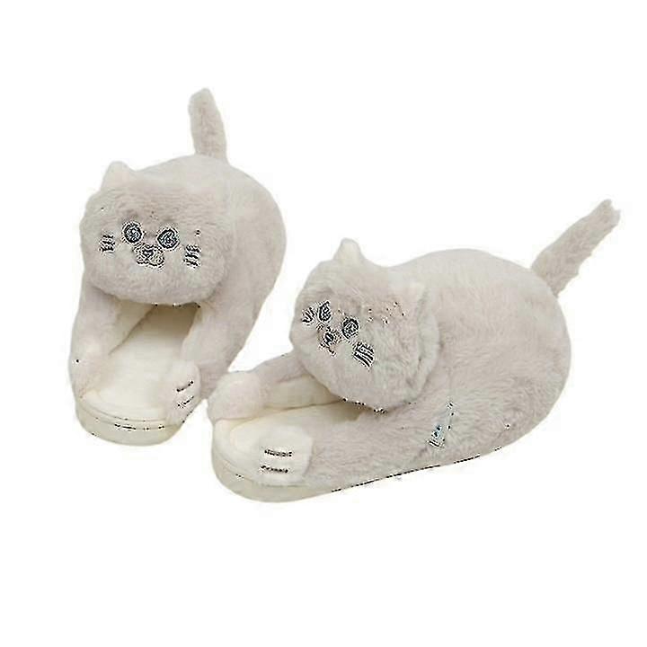 Cat Half-heeled Cotton Shoes