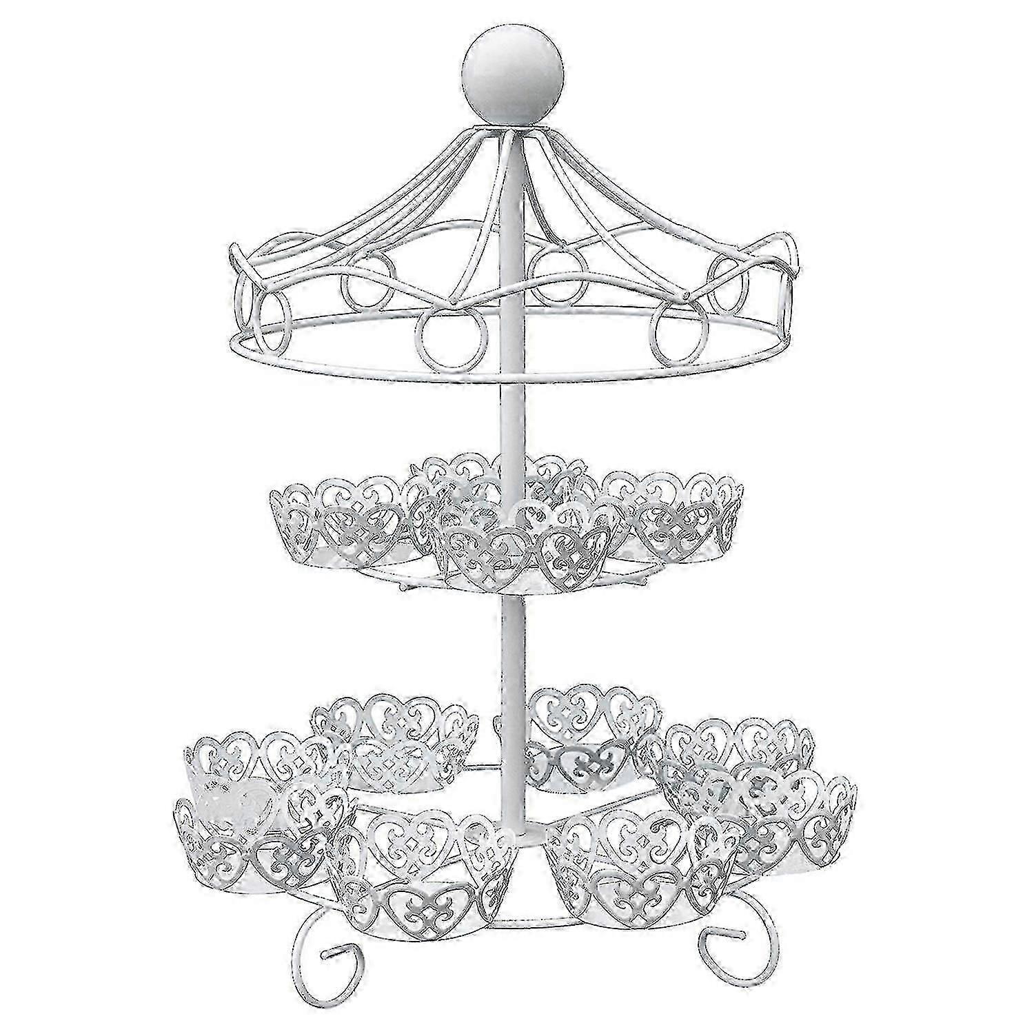 2 Layer-12 Count Cupcake Stand Holder Display Wedding Cake Cup Display Stand