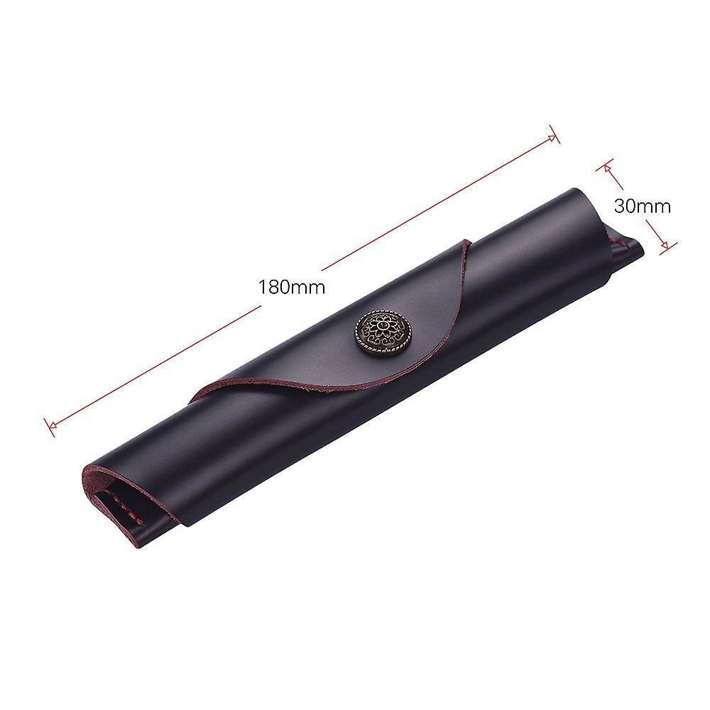 Antique Leather Pen Case Fountain Handmade Sleeve Bag Pouch Protector