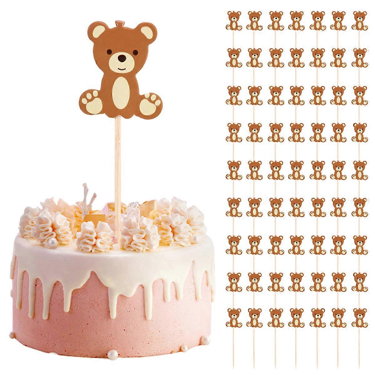Cute Bear Food Picks Cake Dessert Toothpicks Fruit Forks