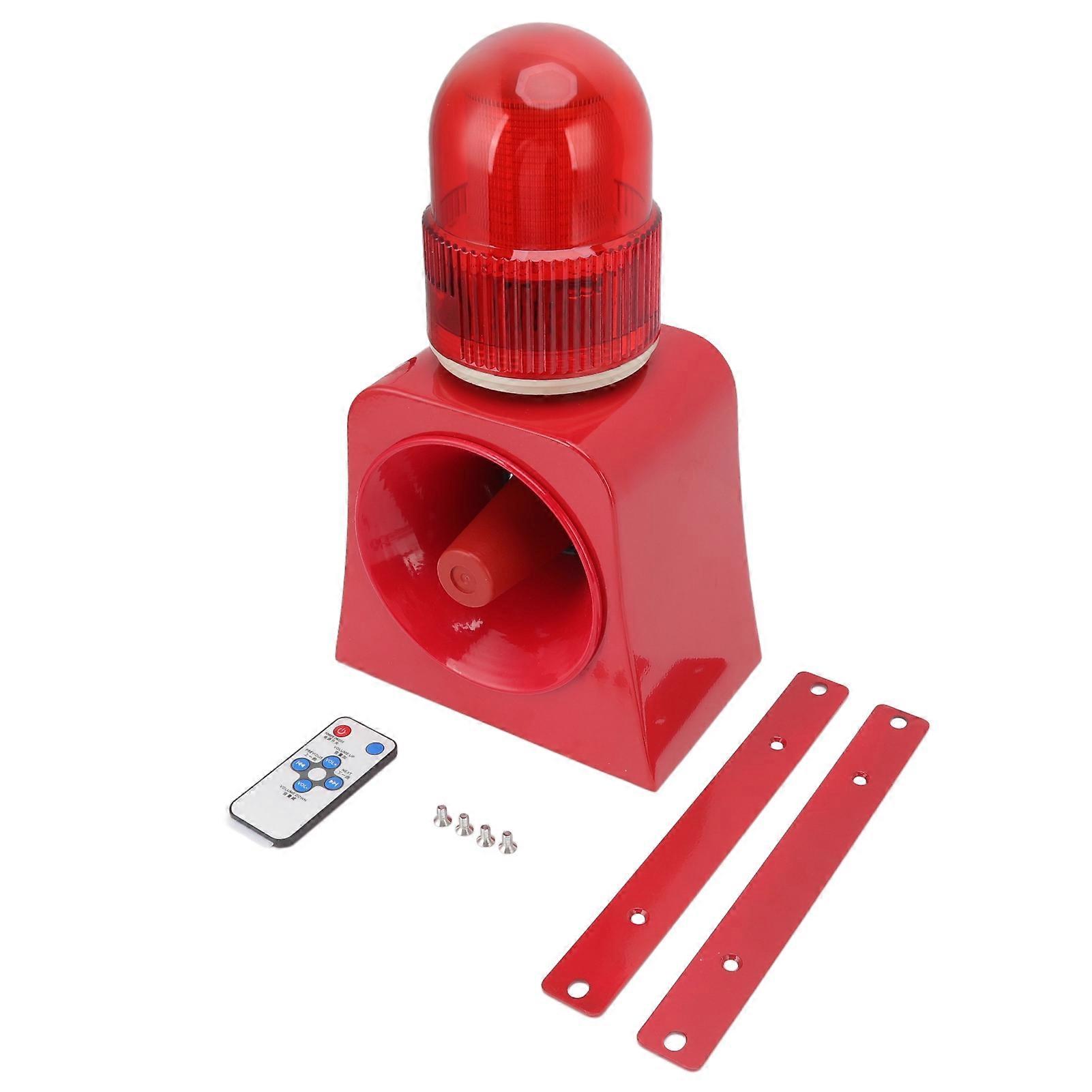 Industrial Sound and Light Alarm, IP65 Protection, Customizable Outdoor Voice Alarm Horn for School, Factory, Warehouse, 12-24V