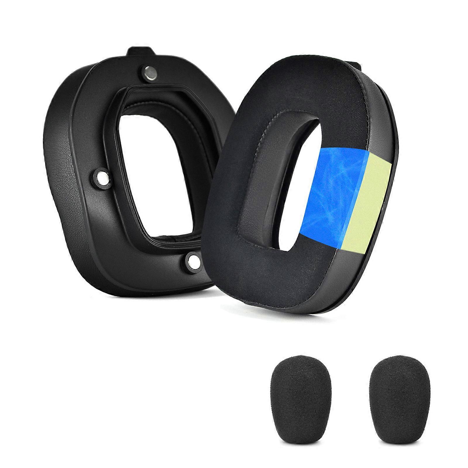 Premium Ear Pads with Megnetic Button Sponge Microphone Windshield for A40TR Headphones Ideal for Long Listenings