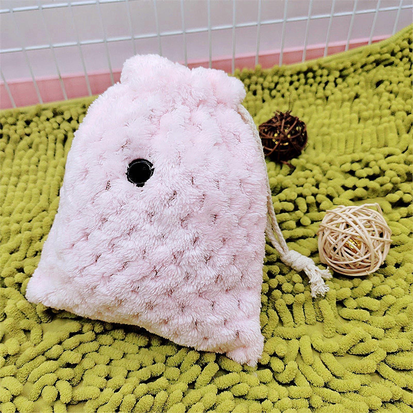 Small Pet Sleeping Bag Soft Cotton Velvet Pink for Hamsters