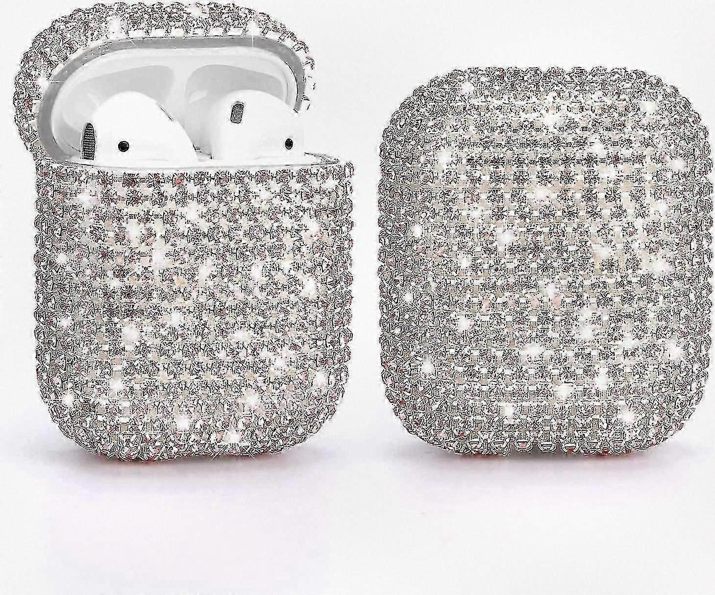 Sparkly Crystal Cover for AirPods 1 & 2, Elegant Gem Protective Case