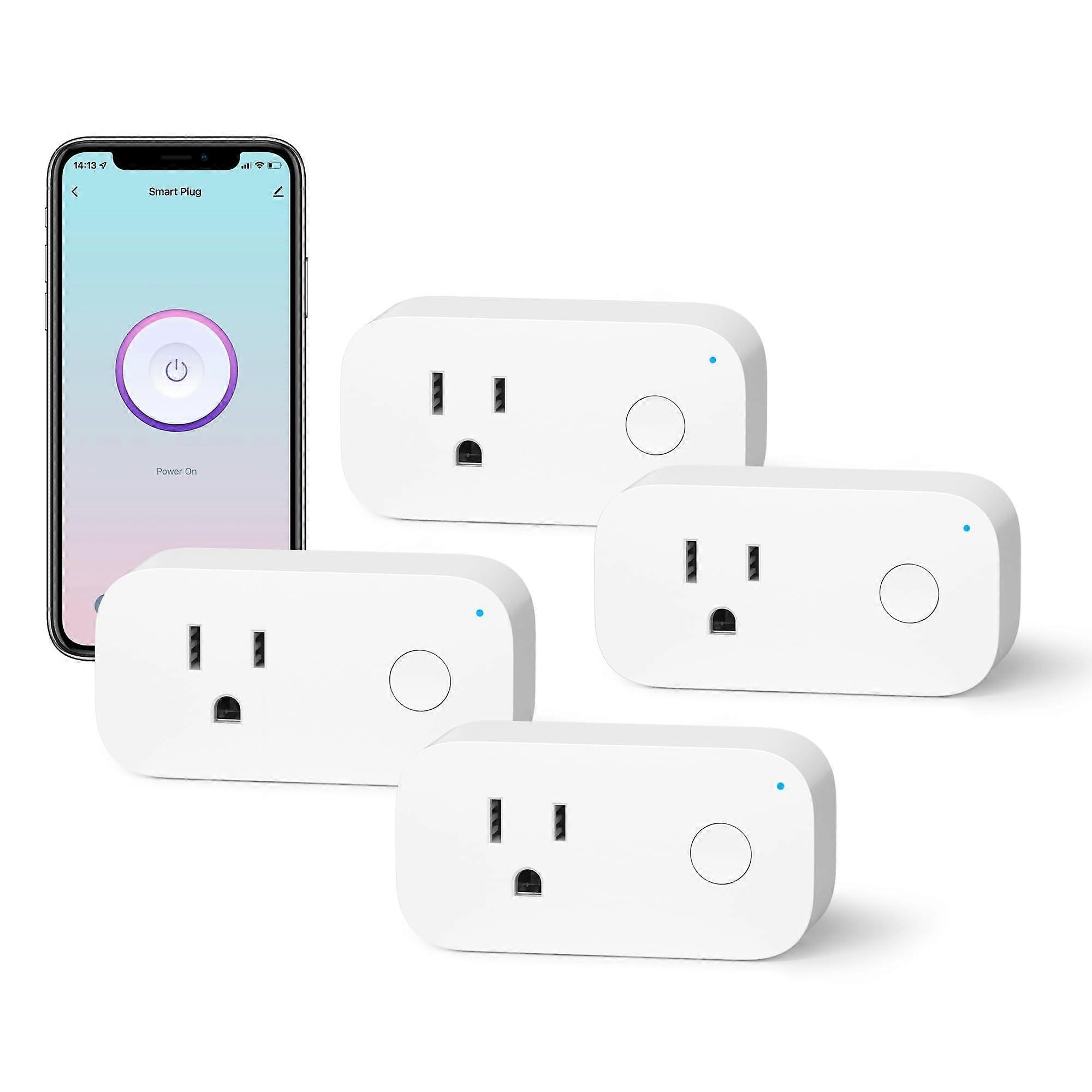Bluetooth Smart Plug, Smart Outlet Work with Bluetooth Directly, by App, No Hub Required, 4 Pack