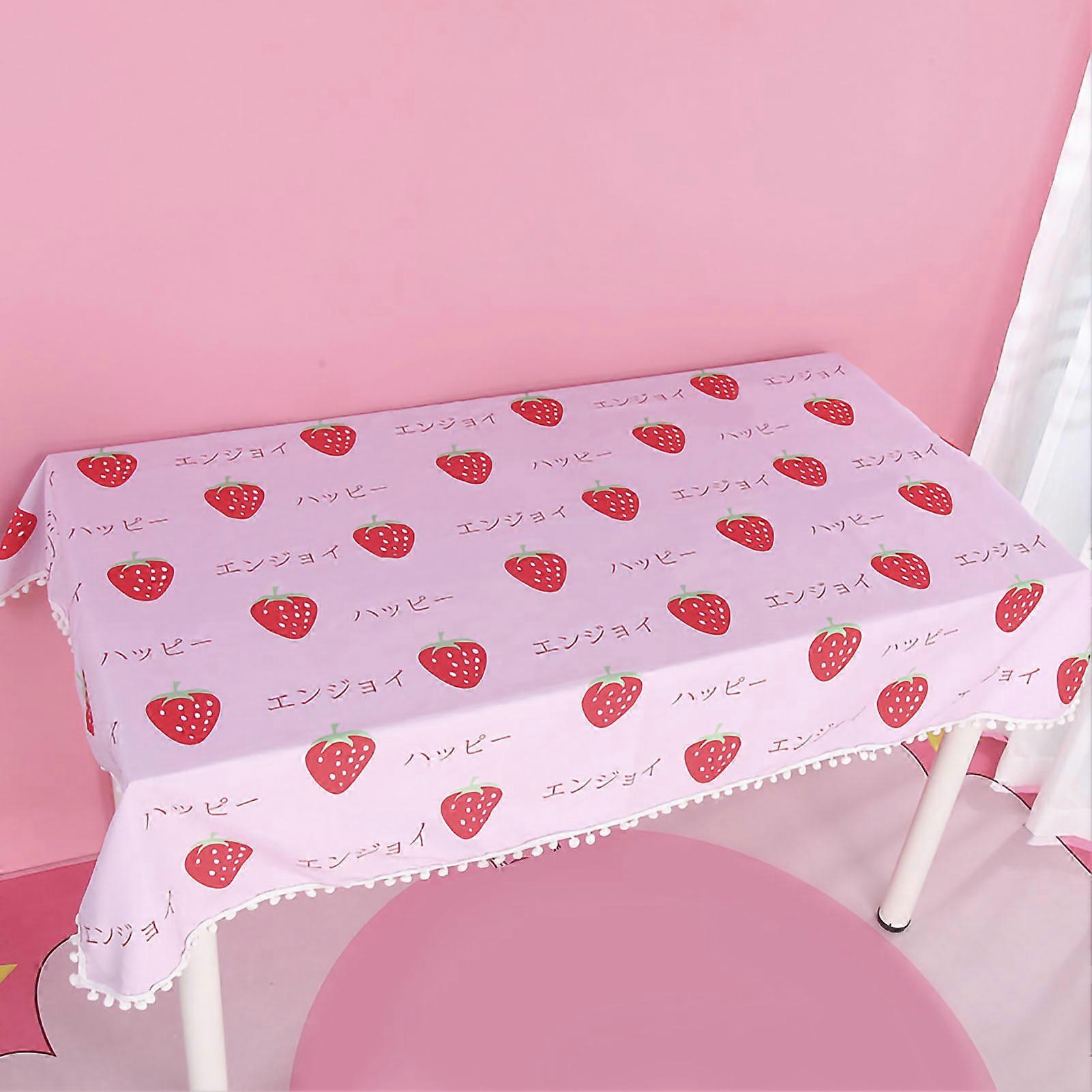 Tablecloth Cartoon Cute Ins Style Polyester Rectangle Rustproof Table Cover for Home Restaurant