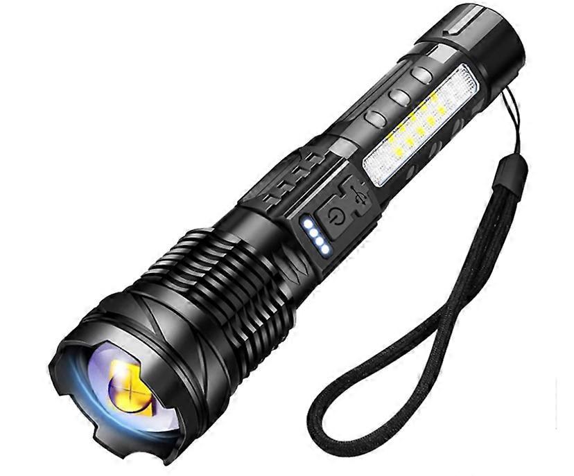 Flashlights 20000 High Lumens - Brightest LED Flash Light 7 Modes with COB Side Light, High Powered Handheld Flashlight(Black)