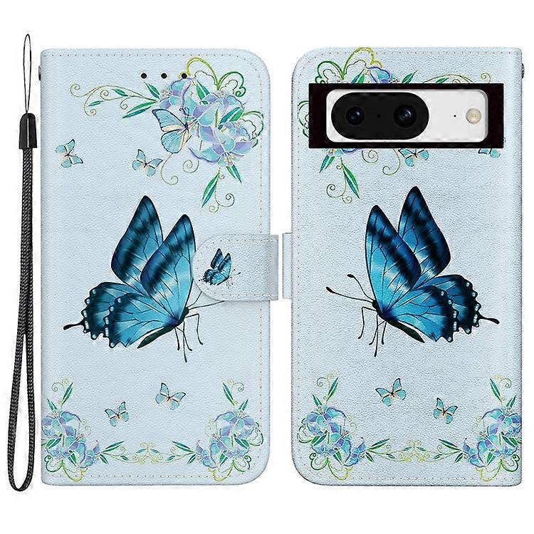 Compatible For Google Pixel 8 Case Pattern Folio PU Leather Stand Protective Phone Cover