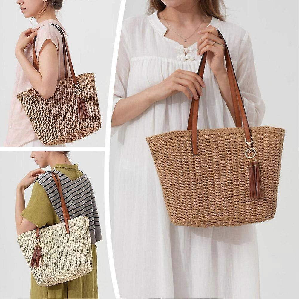 Sacs à main et sacs à main en tricot de paille Femmes Sacs à bandoulière Sac latéral tissé en paille