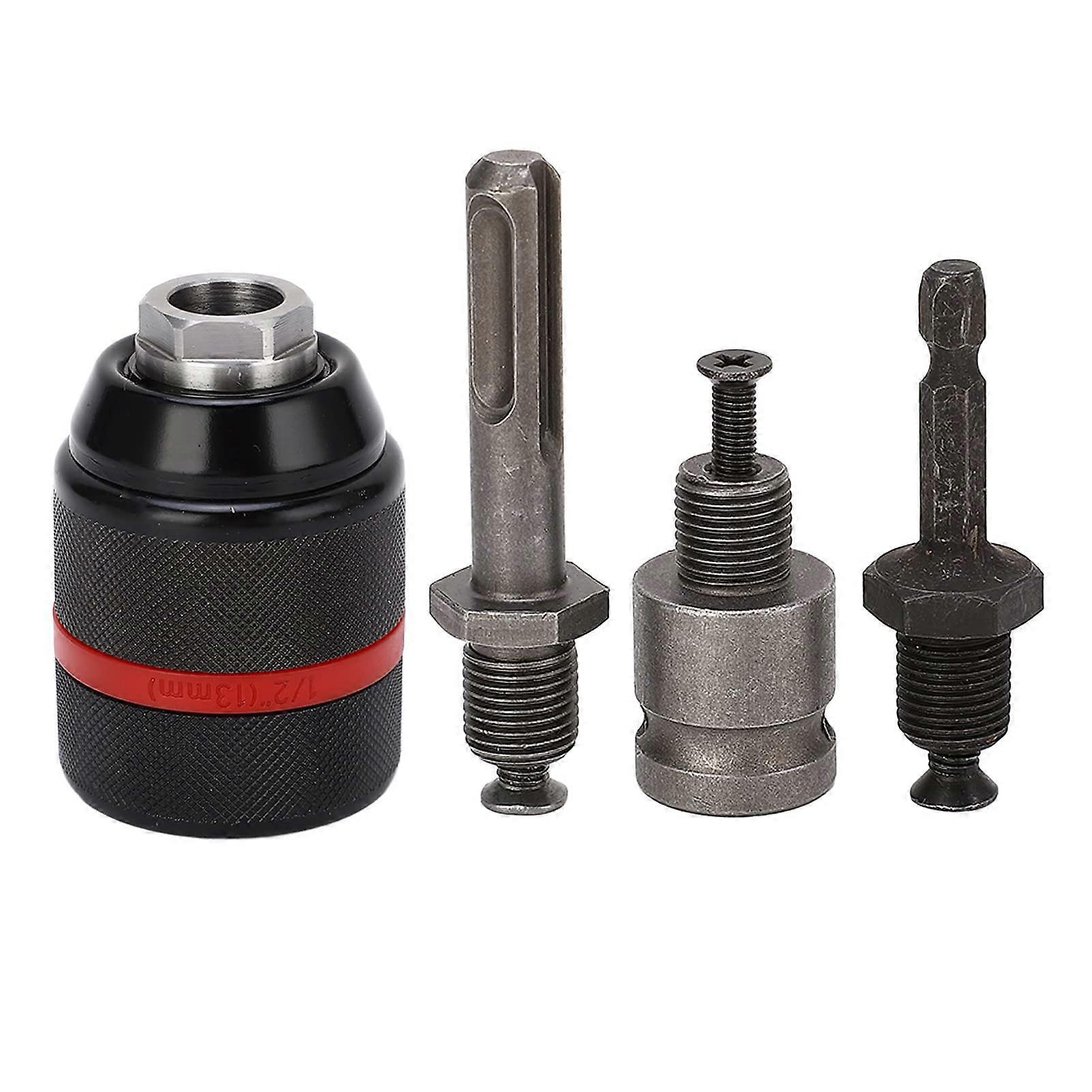 Drill Chuck SelfTightening Keyless Adapter, Alloy, 43 mm Diameter, 213 mm Clamping, 1/220 UNF Connection