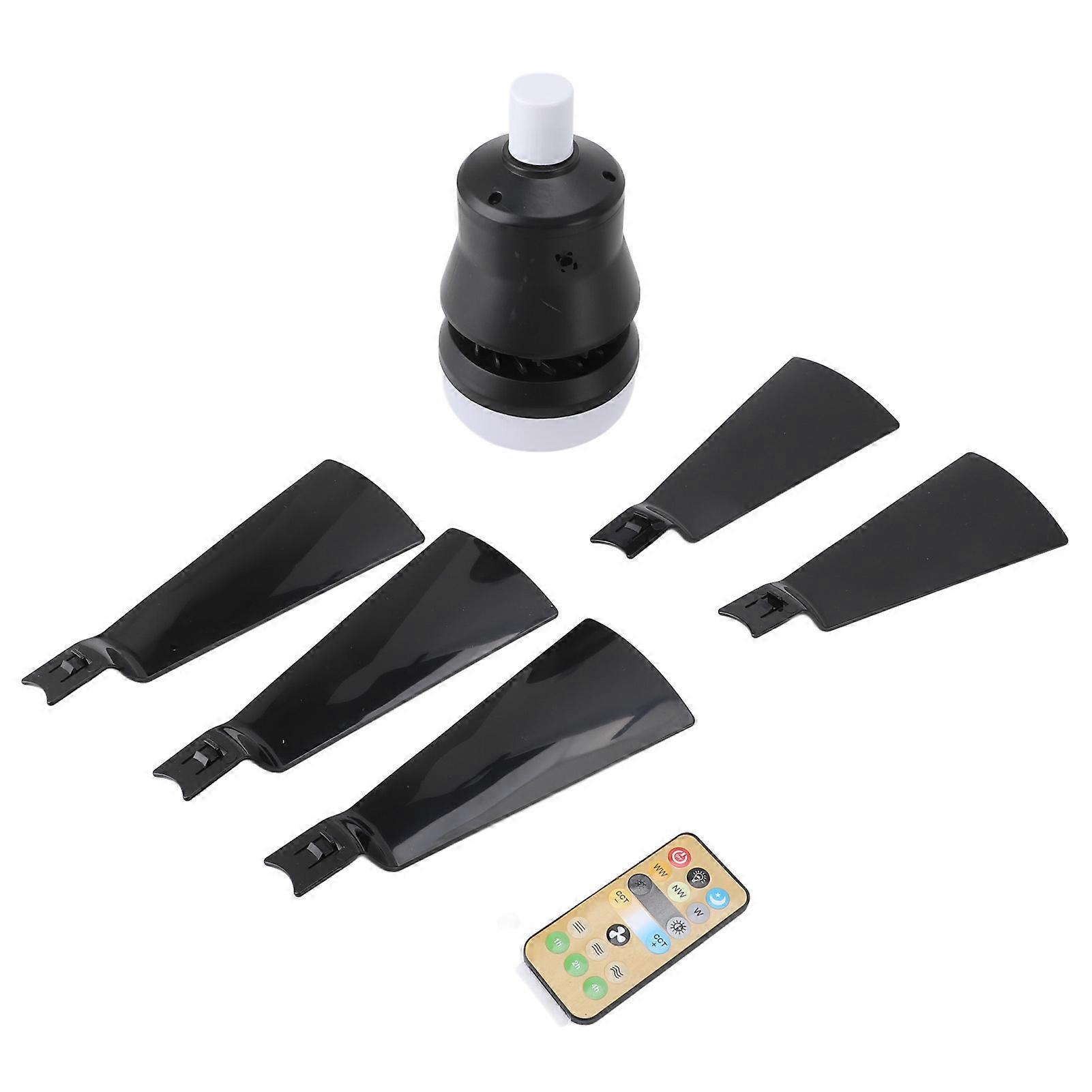 Dimmable 3 Wind Speed Timer E26 Screw in Ceiling Fan with LED Light for Bedroom Garage Kitchen 40W AC 85‑265V