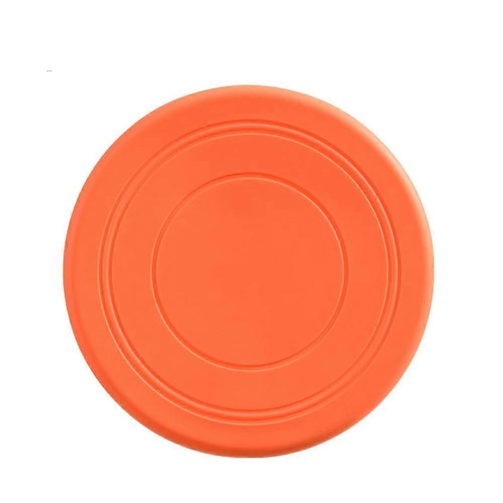 Flying Saucer Interactive Dog Toy - Durable Orange Puppy Flying Disc for Training, Bite-Resistant Floating Ring Game