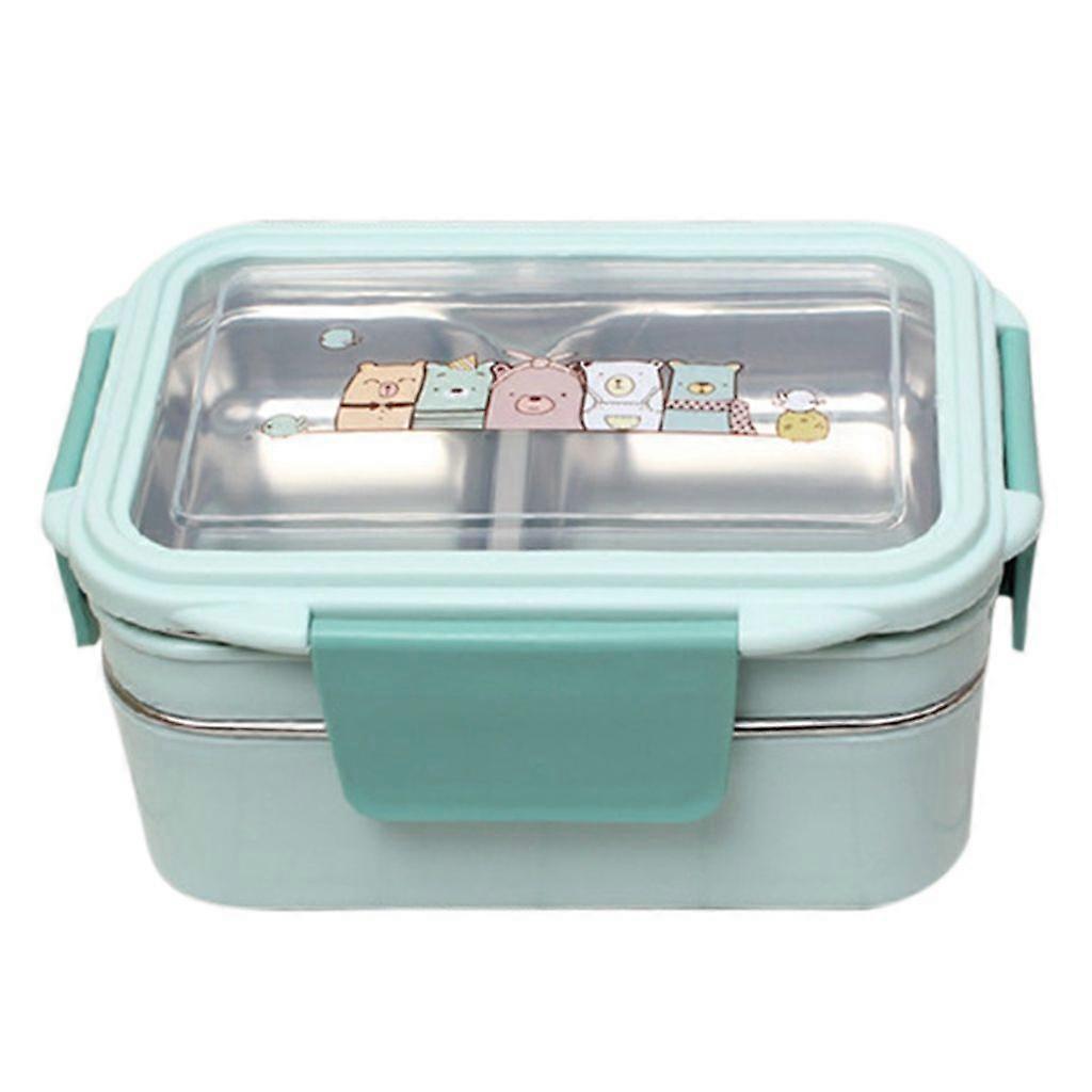 Stainless Steel Insulated Lunch Box Bento Box Suitable for Students and Office Leak Proof Rectangle Food Container