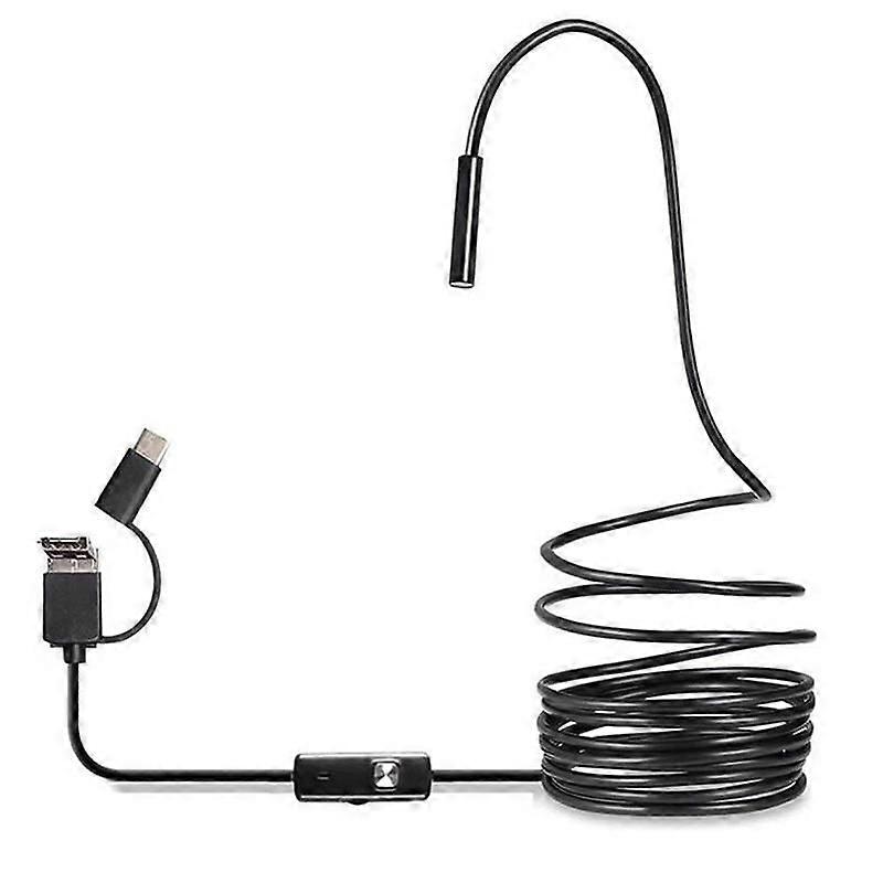 USB Endoscope Type C Borescope for OTG Android Phone 7mm Inspection Snake Camera,3.5M Soft Cable