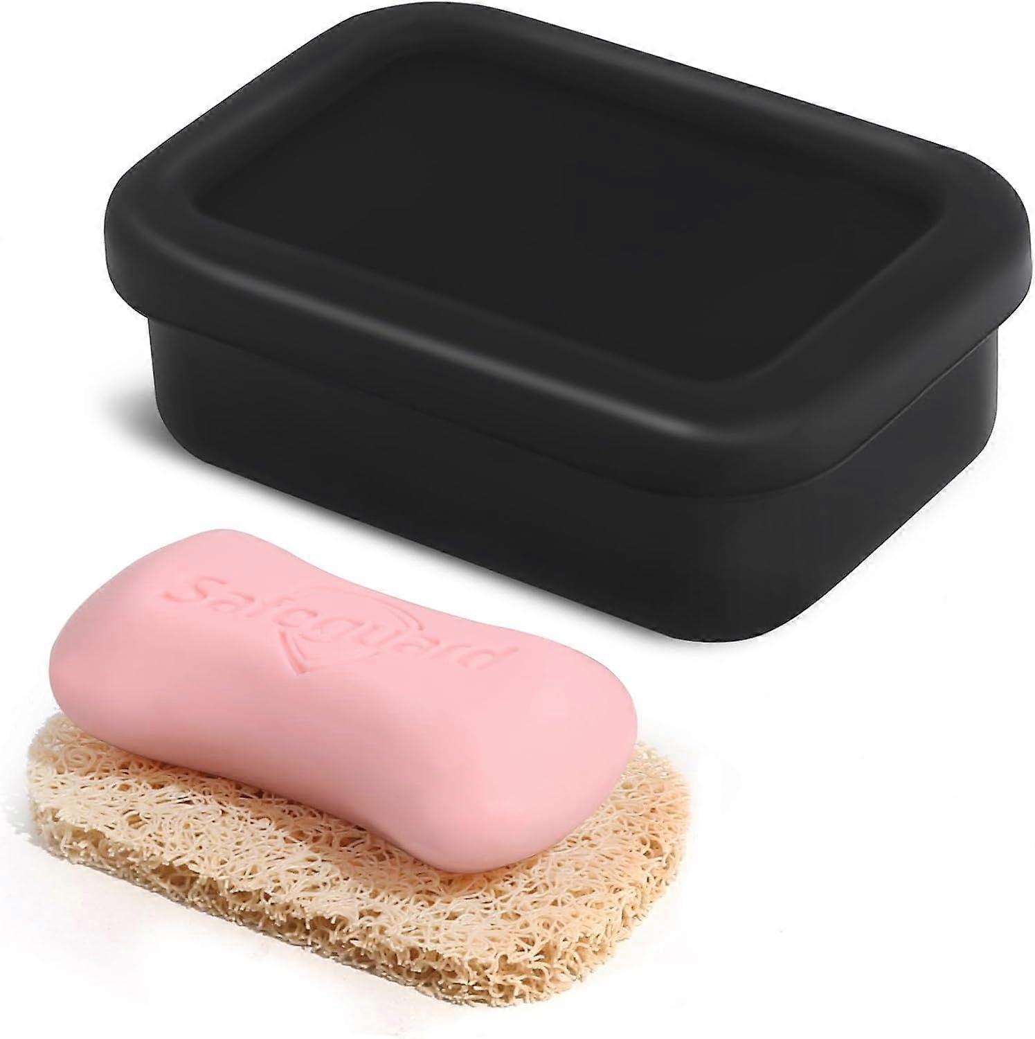 2025 Latest Model  Leak Proof Silicone Traveling Soap Case with Draining Layer