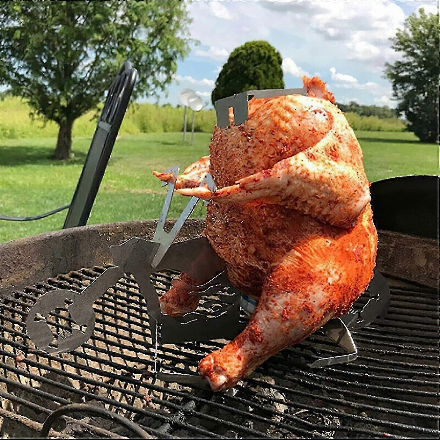Beer Can Chicken Rack For Barbecue, Beer Docking Chicken Rack, Motorcycle Beer Can Chicken Grill