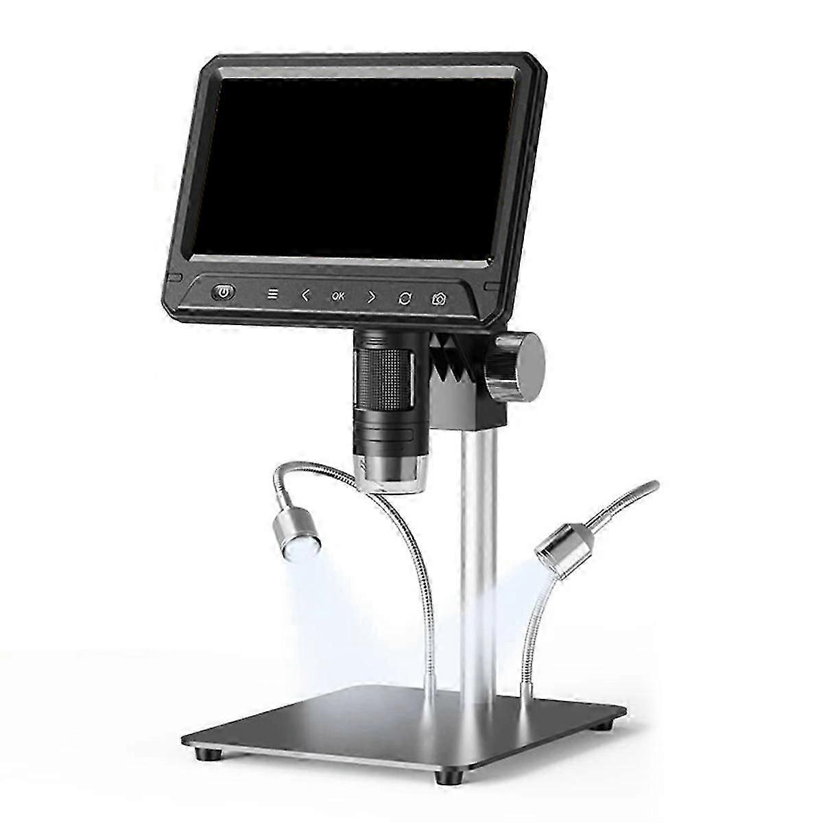 Digital Microscope 7Inch LCD 1200x Zoom 12MP HD Professional Electron Microscopios for Soldering Phone Repair Microscope